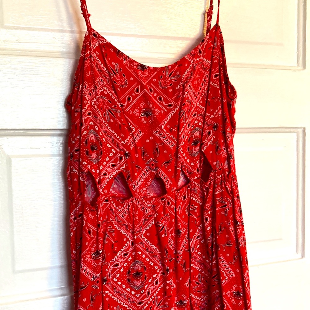 Little Red Paisley Dress